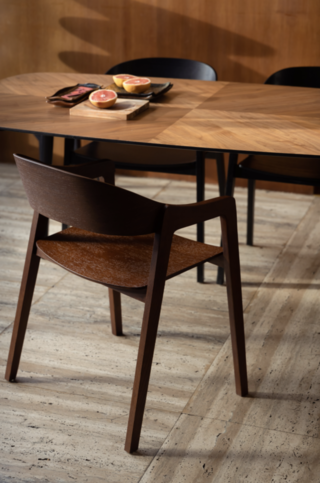 4x Eetkamerstoel Dutchbone, Westlake, Walnoot